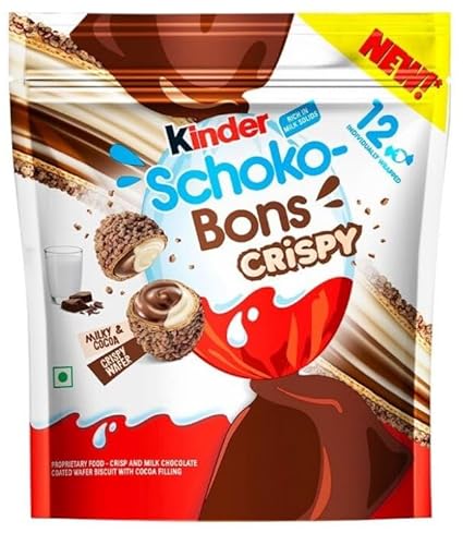 Kinder Crispy Schoko Bons Groß 89g - Schokoriegel + Heartforcards® Versandschutz (Kinder Crispy Schoko Bons Groß) von HEART FOR CARDS