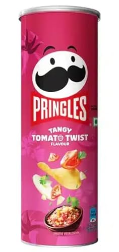 Tangy Tomato Twist | 107g Dose | Knusprige Stapelchips mit würzigem Tomatengeschmack | Herzhafter Snackgenuss von HEART FOR CARDS