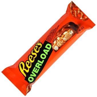 Reese's Overload 42g Riegel mit Erdnussbutter, Erdnüssen, Laugengebäckstückchen und einem Überzug aus Milchschokolade (12 Riegel) von HEART FOR CARDS