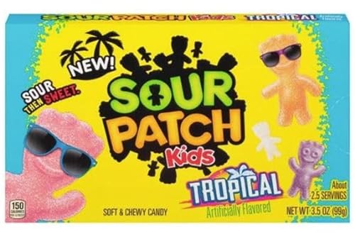 Sour Patch Kids Theater Packs - American Fruchtgummis + Heartforcards® Versandschutz (Tropical) von HEART FOR CARDS