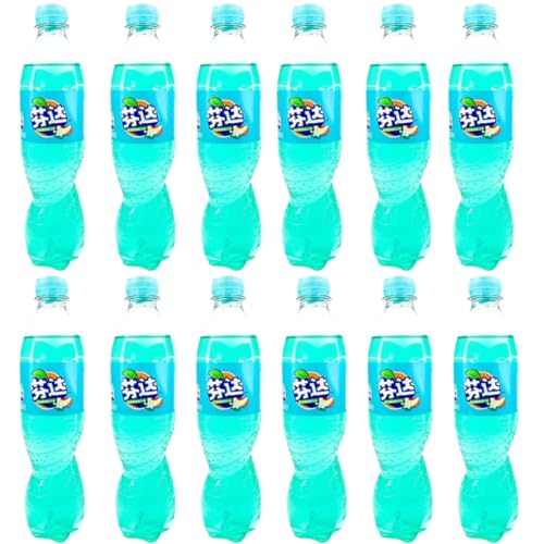 Special Edition: Blue Fanta White Peach 500ml - 12er Pack - intensiver weißer Pfirsichgeschmack mit Jasmine - Asia Edition - Pfirsich-Jasmine mit feiner Kohlensäure + Heartforcards® Versandschutz von HEART FOR CARDS