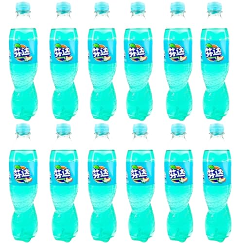 Special Edition: Blue Fanta White Peach 500ml - 12er Pack - intensiver weißer Pfirsichgeschmack mit Jasmine - Asia Edition - Pfirsich-Jasmine mit feiner Kohlensäure von HEART FOR CARDS