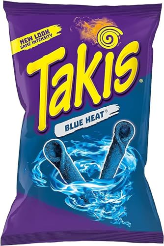 Takis - *BLUE HEAT* - 92.3g Hot Chilli Pepper Tortilla + Heartforcards® Versandschutz (1 Packung) von HEART FOR CARDS