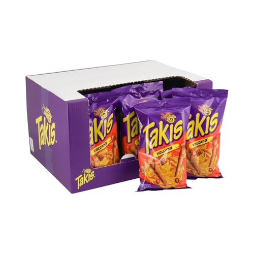 Takis Queso | 18 x 100g | Würzig-scharfe Tortilla-Rollen mit Käse & Chili | Der kultige Snack aus den USA | MHD 08.10.2024 von HEART FOR CARDS