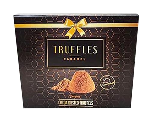 Truffles – Edle Trüffelpralinen mit Kakaopuder | 150g | Nature, Haselnuss oder Karamell (Standard, Caramel) von HEART FOR CARDS