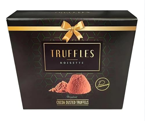 Truffles – Edle Trüffelpralinen mit Kakaopuder | 150g | Nature, Haselnuss oder Karamell (Standard, Hazelnut) von HEART FOR CARDS