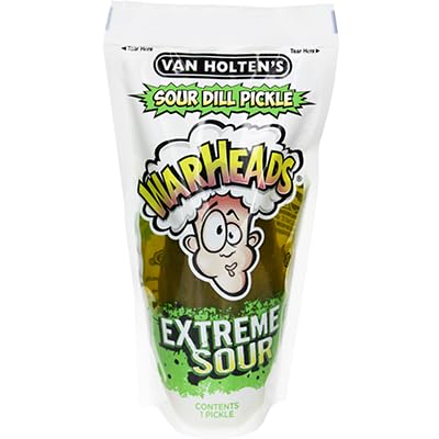 Van Holten's PICKLE - eingelegte Gewürzgurken + Heartforcards® Versandschutz (WARHEADS - EXTREME SOUR) von HEART FOR CARDS