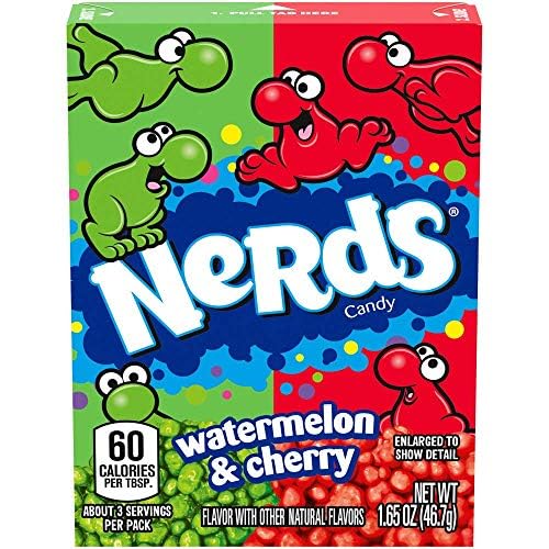 Wonka Nerds - American Bonbon - Box mit 46.7g + Heartforcards® Versandschutz (Watermelon/Cherry) von HEART FOR CARDS