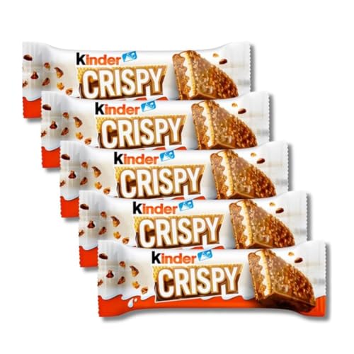 kinder Crispy 5er Pack | 5x 34g | Knuspriger Waffel-Riegel mit Haselnuss- & Milchcreme | Umhüllt von zarter Milchschokolade | Perfekt für zwischendurch kinder Crispy 5er Pack | 5x 34g | Knuspriger Waffel-Riegel mit Haselnuss- & Milchcreme | Umhüllt von zarter Milchschokolade | Perfekt für zwischendurch von HEART FOR CARDS