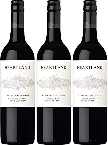 Heartland Cabernet Sauvignon Langhorne Creek Rotwein veganer Wein trocken Australien (3 Flaschen) von HEARTLAND