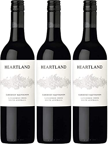 Heartland Cabernet Sauvignon Langhorne Creek Rotwein veganer Wein trocken Australien (3 Flaschen) von Heartland