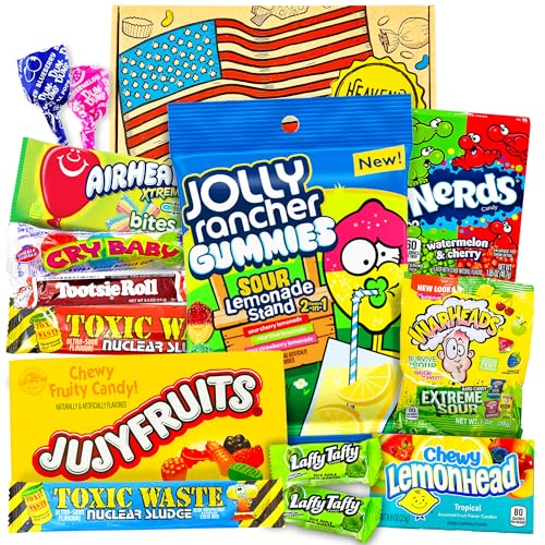 Amerikanische Süßigkeiten Geschenkbox - USA Amerikanische Vegetarische Süßigkeiten - Geschenkkorb für Geburtstag, Vatertag - Heavenly Sweets von HEAVENLY SWEETS