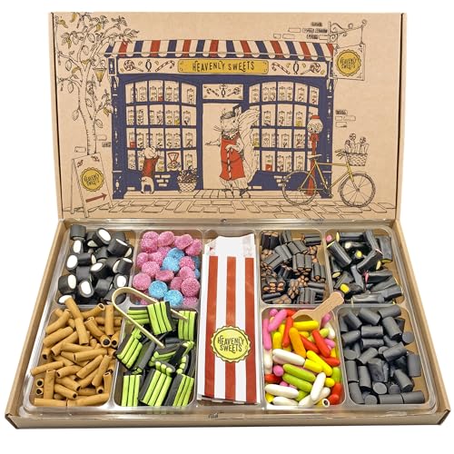 Heavenly Sweets | Großes Premium-Geschenkset mit finnischem Lakritz, 1,2 kg | Allsorts-Korb zum Selbermischen | Retro-Sortiment | Lakritz für Väter, Männer, Geburtstag, Vatertag, Muttertag, Ostern Heavenly Sweets | Großes Premium-Geschenkset mit finnischem Lakritz, 1,2 kg | Allsorts-Korb zum Selbermischen | Retro-Sortiment | Lakritz für Väter, Männer, Geburtstag, Vatertag, Muttertag, Ostern von HEAVENLY SWEETS