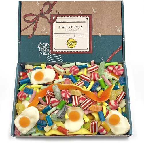 Heavenly Sweets | Großer Süßigkeiten Box | Gummi Süßigkeitenmischungen | Premium Gelee Süssigkeiten Geschenk 850g naschbox | Geburtstag Vatertag Muttertag Ostern von HEAVENLY SWEETS