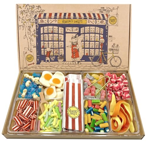 Heavenly Sweets | Großer Geschenkkorb mit Süßigkeiten zum Selbermachen aus Gelee | Premium-Gelee 1,2 kg | Geburtstag Vatertag Muttertag Ostern | Auswahl zum Selbermachen von HEAVENLY SWEETS