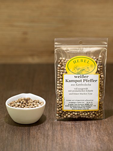 HEBEL ´s weiße Kampot Pfefferkörner aus Kambodscha 40 g von HEBEL