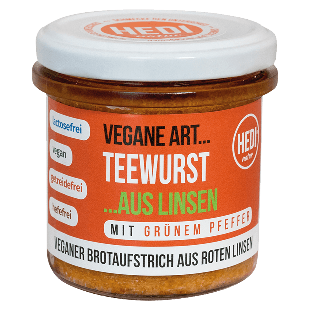 Bio Vegane Art... Teewurst mit grünem Pfeffer von HEDI Natur