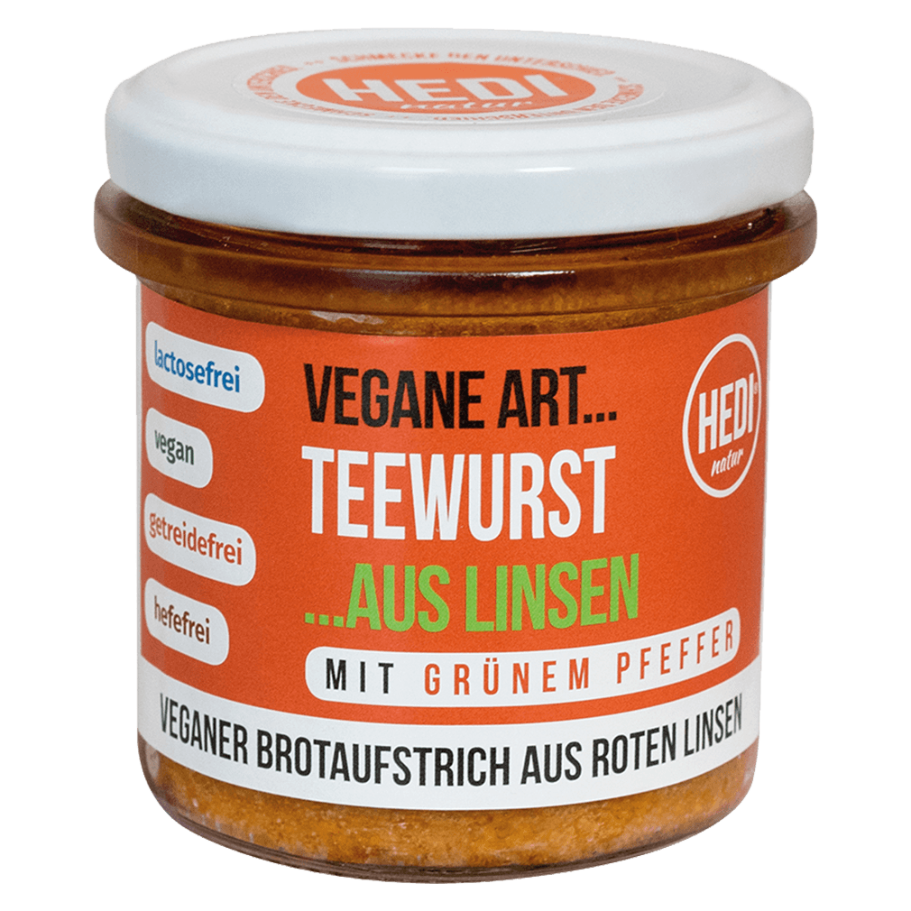 Bio Vegane Art... Teewurst mit grünem Pfeffer Bio Vegane Art... Teewurst mit grünem Pfeffer von HEDI Natur