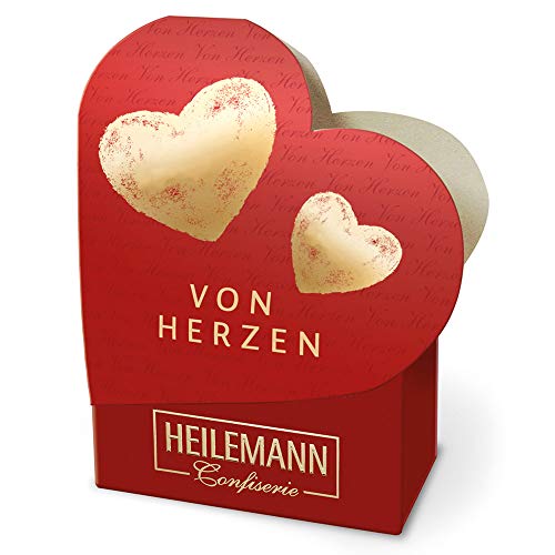Heilemann „Von Herzen“ Schokoladen-Geschenk (Kleines Präsent mit Schokoladen-Herzen) von Heilemann Confiserie