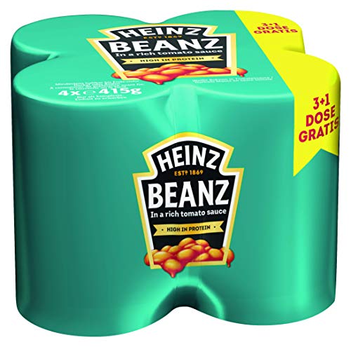 Heinz Baked Beanz 3 plus 1 Dose gratis, 3er Pack (3 x 415 g) von Heinz