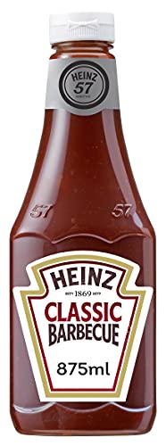 Heinz Barbecue Sauce – Rauchig-würzige Grillsauce in der Kopfsteherflasche – 4 x 875 ml von HEINZ