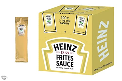 Heinz Frites Sauce, Portionsbeutel, 600er Pack (600 x 17 ml) 10,2 Liter - Frittensauce Pommes Fritten Sauce, Mayonaise, Mayo Soße von HEINZ