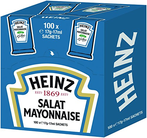 Heinz Salat Mayonnaise , Portionsbeutel Cube , 4er Pack (4 x 17 ml) von HEINZ