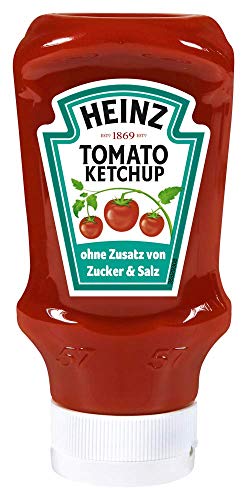 Heinz Tomato Ketchup Ohne Zusatz von Zucker und Salz 400 ml Heinz Tomato Ketchup Ohne Zusatz von Zucker und Salz 400 ml von Heinz