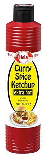 6 x 800 ml HELA Deutsche BBQ-Sauce, Curry, Ketchup, Senf, Currywurst, Knoblauch, vegan (3 x Curry-Ketchup (extra heiß), 3 x Curry-Ketchup (Original)) von HELA
