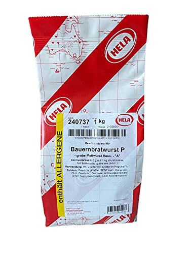 Hela Bauernbratwurst "P" Gewürzpräparat für Rohwurst - 1 Kg Hela Bauernbratwurst "P" Gewürzpräparat für Rohwurst - 1 Kg von HELA