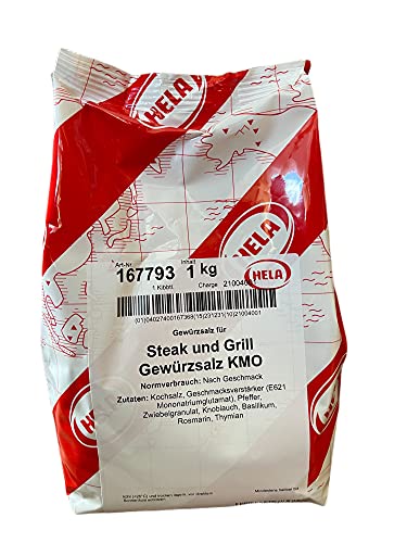 Hela Steak und Grill Gewürzsalz KMO - Grillgewürz 1 kg Beutel Top von HELA
