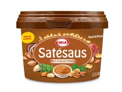 Hela Süße Satay-Sauce mit Erdnussstücken, 3,3 kg Eimer von HELA
