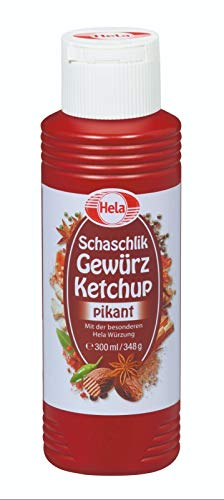 New Hela Deutsche Saucen Curry Ketchup BBQ Currywurst Garlic Burger hot (Shashlik Ketchup, Shashlik Ketchup) 2 x 300 ml von HELA