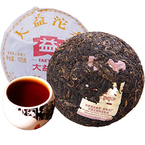 100g (0.22LB) Yunnan Puer Tee Chinesischer Alter Tee Menghai Baum Organischer Pu erh Pu'er Tee Schwarzer Tee Chinesischer Tee Pu er Tee Reifer Tee Puerh Tee Pu-erh Tee Pu erh Tee gekochter Tee Rot Tee von HELLOYOUNG