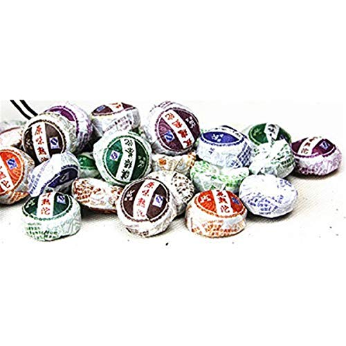 HELLOYOUNG 10 Stück insgesamt 60g gealterter reifer chinesischer Pu-Erh-Tee traditionell hergestellter Tee chinesisches Bio-Grüngemüse mit einzigartigem Geschmacksprofil ohne Zusatzstoffe von HELLOYOUNG