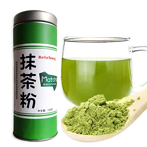 HELLOYOUNG 150g original chinesischer Matcha-Grüntee mit Duft Hergestellt nach einer alten Rezeptur aus biologischem Anbau Reichhaltiges Aroma von HELLOYOUNG