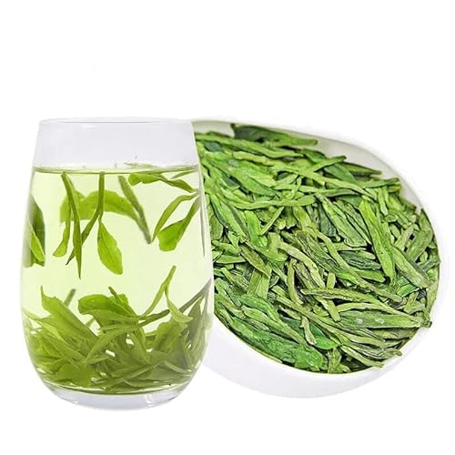 HELLOYOUNG 500g Bio-Grüntee Longjing aus China vom Frühfrühling traditionell hergestelltes grünes Lebensmittel erfrischend und knackig Genießen Sie das klassische Teearoma von HELLOYOUNG