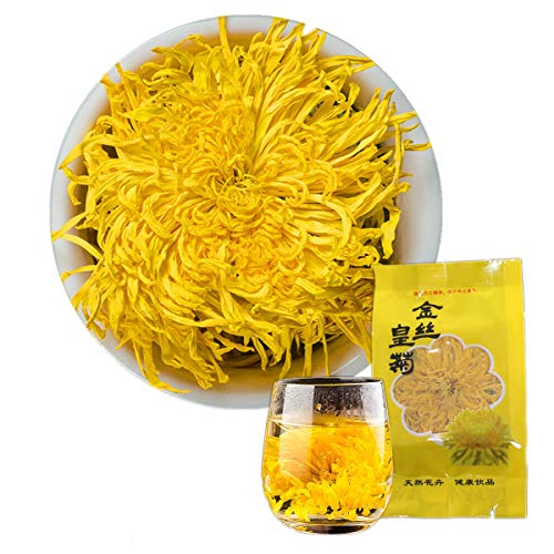 HELLOYOUNG Chinesischer Bio-Kräutertee mit Golden-Ju-Blüten Grünes Lebensmittel mit Frische und Duft Verbessert die Augengesundheit für eine strahlendere Sicht (100 pcs) von HELLOYOUNG