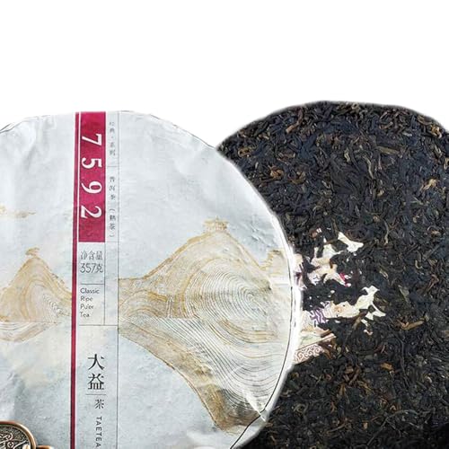 Reifer Puer-Tee 357g Ancient Tree Dayi Authentic Puer 7592 Gealterter Puerh-Kuchen von HELLOYOUNG