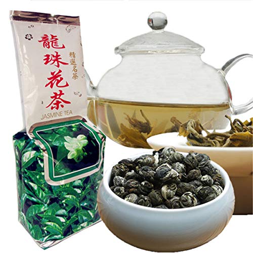 Top Grade 100% Jasmin Dargon Pearls Tea 250g (0.55LB) Bio-Jasminblüten grüner Tee Fatburner Grüner Fettabbautee Duftteeed von HELLOYOUNG