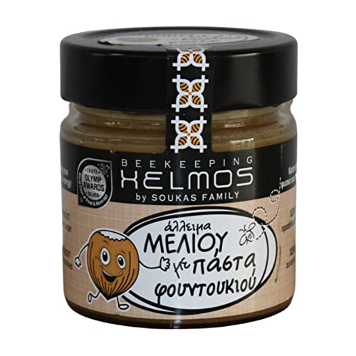 Helmos Griechischer Honig Aufstrich mit Hazelnusspraline Paste, 300 g von HELMOS