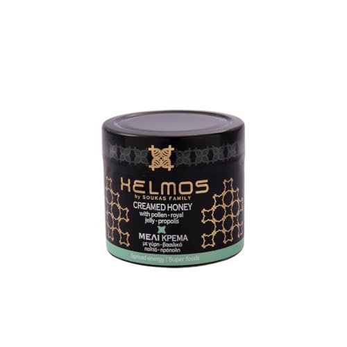 Helmos Super Foods - Cremehonig mit Pollen - Gelée Royale - Propolis, 210g von Helmos