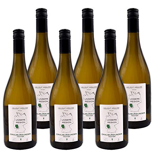 Weingut Krauss Zellertal – Bio Grauburgunder, trocken 6x 0,75l I Bio Grauer Burgunder trocken 13.0% (2021er) I Pinot Grigio Weißwein trocken I Milder Weiß-Wein, vegan I Bioland-Siegel I DE-ÖKO-039 von HELMUT KRAUSS UNSERE REGION