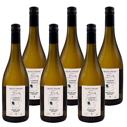 Weingut Krauss Zellertal – Bio Riesling trocken 6x 0,75l I Bio Riesling Weißwein trocken 12.0% (2020er) I Ausgewogener und trockener Weißwein I fruchtiger Weiß-Wein vegan I Bioland-Siegel I DE-ÖKO-039 von HELMUT KRAUSS UNSERE REGION