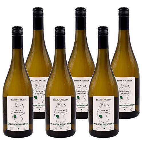 Weingut Krauss Zellertal – Bio Weißburgunder trocken 6x 0,75l I Bio Weißer Burgunder trocken 12.0% (2022er) I Feinfruchtiger Weißwein trocken I Fruchtiger Weiß-Wein vegan I Bioland-Siegel I DE-ÖKO-022 von HELMUT KRAUSS UNSERE REGION