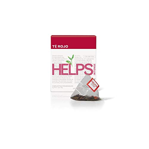 HELPS INFUSIONEN - Pu Erh Roter Tee und fettverbrennender grüner Tee mit Hibiskus, Erdbeeren und Kiwi. High Theine. Schachtel mit 10 Pyramiden. von HELPS PHARMADUS BOTANICALS