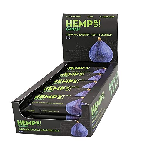 Canah® Hemp Up Feige Bio Energie Hanfriegel - Getrocknete Früchte Milch- freien Hanf Proteinriegel - vegane Snacks zur Stärkung der Energie - Gesundes Lifestyle Packung von 15x48 Gramm von HEMP UP!