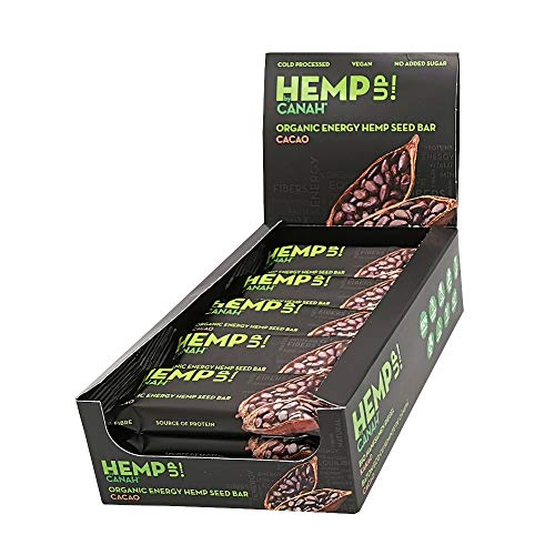 Hemp Up by Canah Kakao Bio Energie Hanfriegel - Getrocknete Früchte Milch- freien Hanf Proteinriegel - vegane Snacks zur Stärkung der Energie - Gesundes Lifestyle Packung von 15x48 Gramm von HEMP UP!