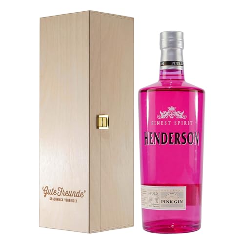 Henderson Pink Gin mit Geschenk-Holzkiste Henderson Pink Gin mit Geschenk-Holzkiste von HENDERSON