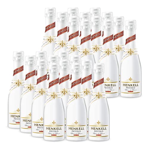 Henkell Blanc de Blancs Sekt (2x12x0,2l) Set, Trocken, Seco, in edler weißer Flasche, elegant prickelnd, komplex und ausgewogen, vegan von Henkell